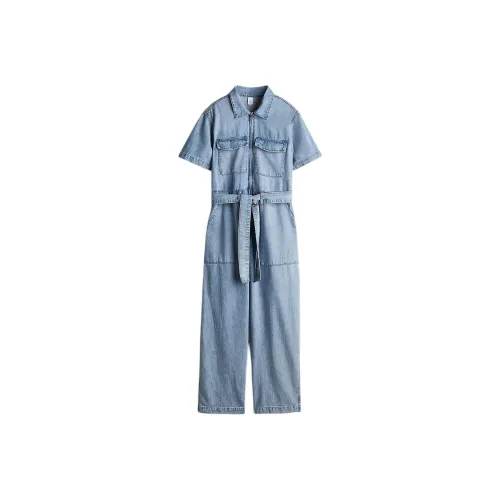 H&M Светло-синий деним Женские комбинезоны