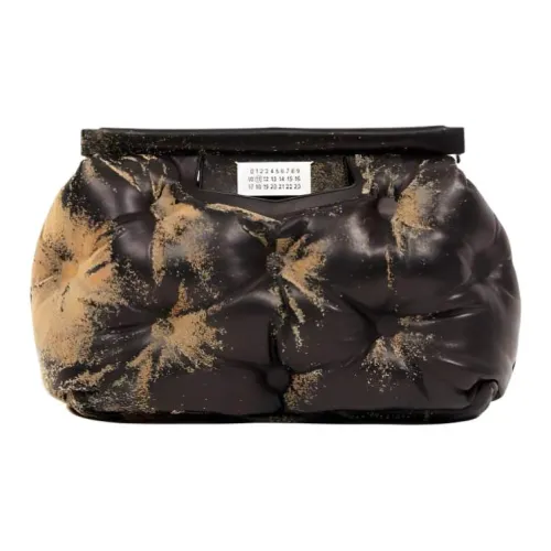 Maison Margiela Glam Slam Full Текстура Наппа Кожа Одно Плечо Через Плечо Клатч Средний Женский Черный