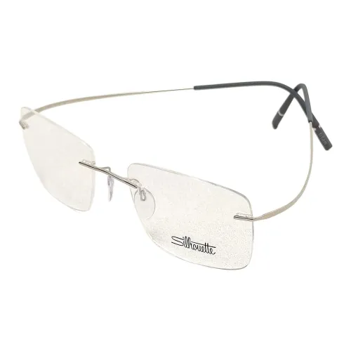 SILHOUETTE Titanium Square Eyeglass Frames Unisex Silver