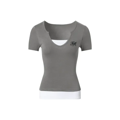 FOASIS Светло-серые женские футболки T