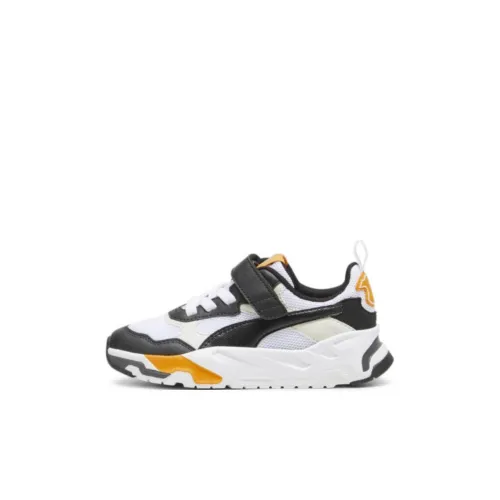 PUMA Trinity Series Амортизация Износостойкий Низкий Топ Детская Беговая Обувь Белый Черный Оранжевый Детский