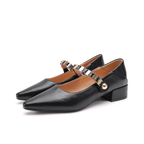 FOXER Квадратный каблук Mary Jane Женские туфли