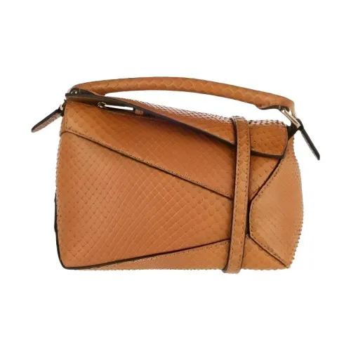 LOEWE Пазл Кожа Сумка через плечо Сумка Мини Женская Коричневая