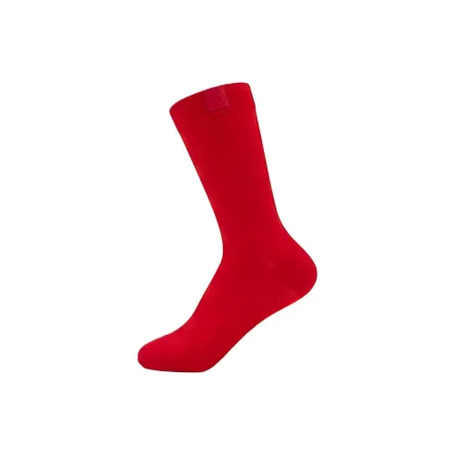 QIAODAN Носки Crew Унисекс 1 упаковка Карпово-красный
