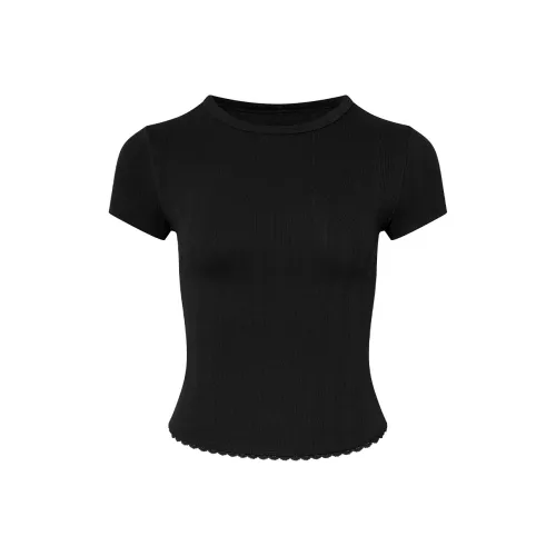 Ariseism Обычный Короткий Рукав T-Рубашки Женские Лето Облегающий крой Топ Женские