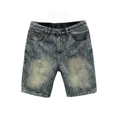 ZMHT Blue Men's Denim Shorts ZMHT Синий Мужские Джинсовые Шорты