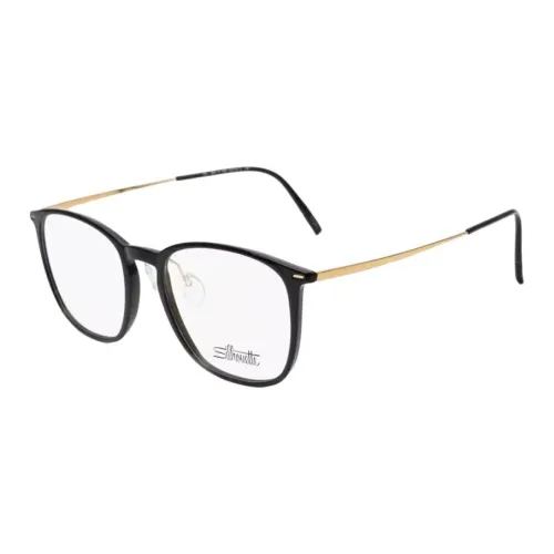 SILHOUETTE SPX Квадратные Оправы для Очков Унисекс Черный Золото
