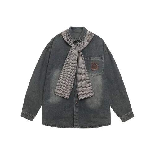 GBXM Винтажный синий унисекс джинсовые куртки