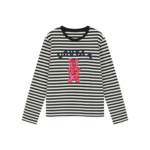 UOOYAA Полосы Женские T-рубашки