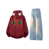 Бургундский + Светло-синий