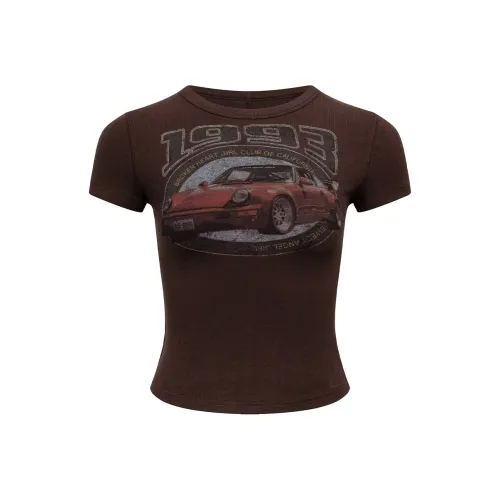 Ariseism Стандартный дизайн гонки с принтом короткий рукав футболка женские летний горячая девушка облегающий крой топ женские