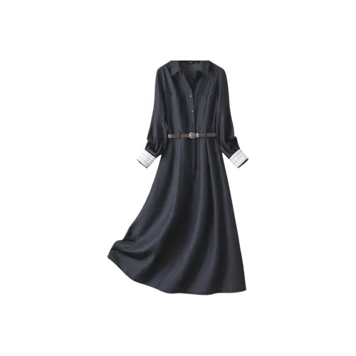 IHIMI Длинное платье с длинными рукавами женское