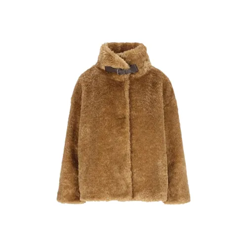 HERNO Коричневый Женские Бархатные Куртки
