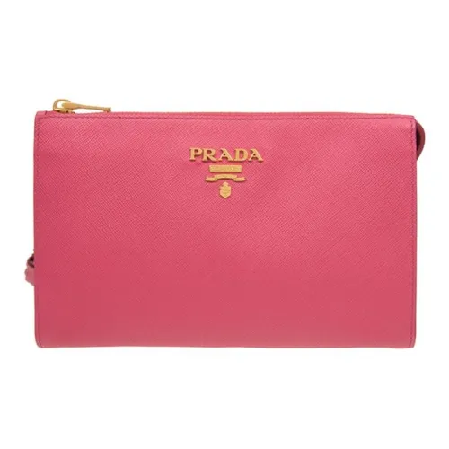 PRADA Клатч из коровьей кожи стандартный женский розовый