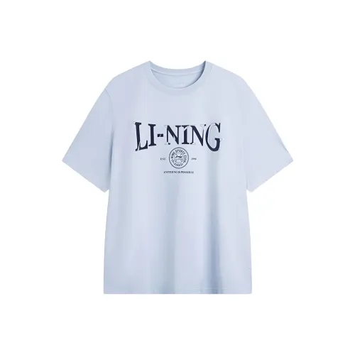 LINING Светло-синие Мужские T-рубашки