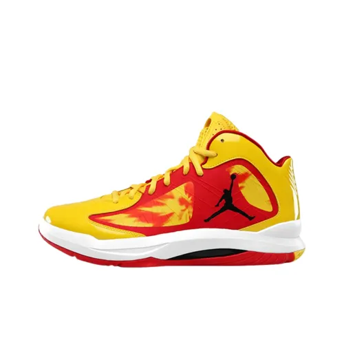 Джордан Aero Flight Баскетбольные кроссовки Мужские Желто-красные