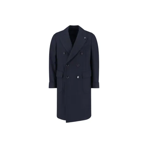 LARDINI Синий Мужской Пальто