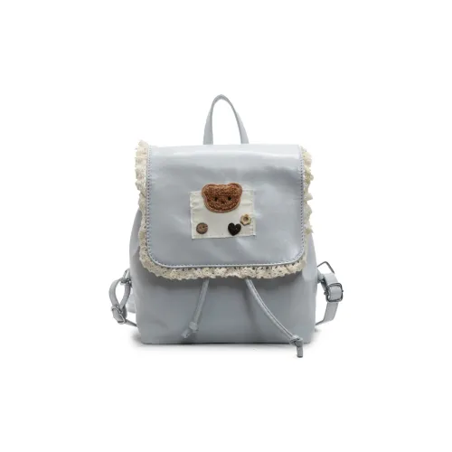 DIFFERENT FACES ПУ (полиуретан) Рюкзак Женские Синий