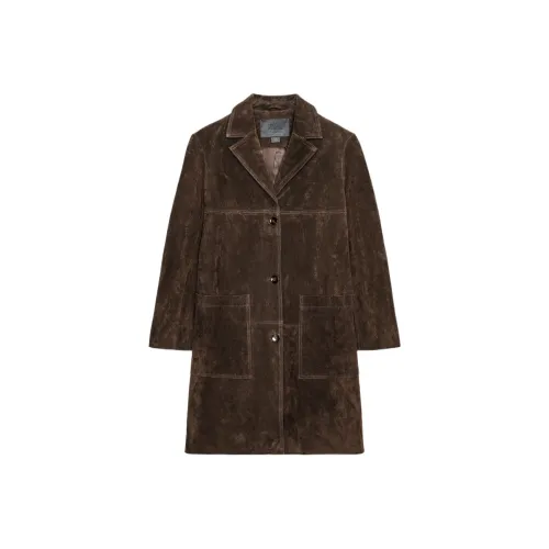 ZARA ZW Series Темно-коричневое женское пальто