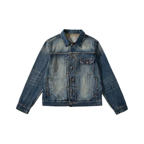 DKRVT Зеленый Синий Упаковка Мужская Джинсовая Куртка