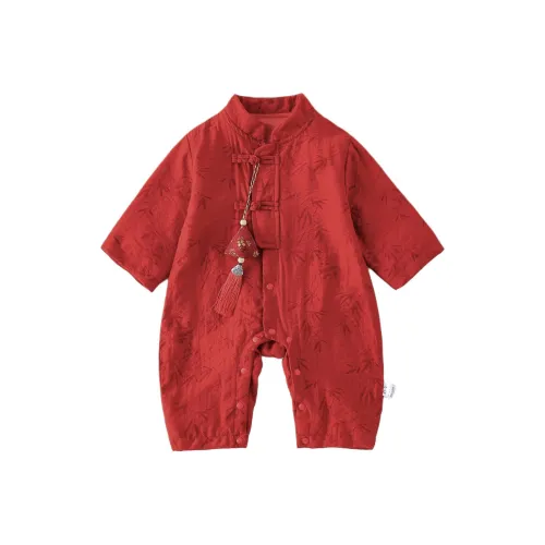 XiaoJinBu Темно-красные комбинезоны / ползунки для малышей