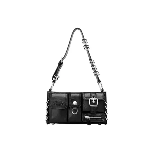 NOMK ПУ (полиуретан) Сумка через плечо Сумка на плечо Стандартная Женская Черная