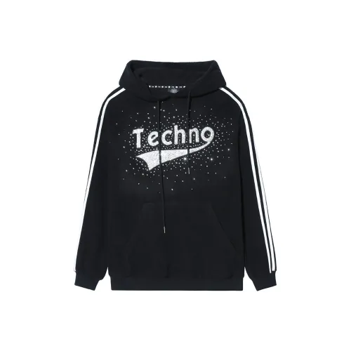 TCH Черный с серебристым логотипом Унисекс Свитшоты