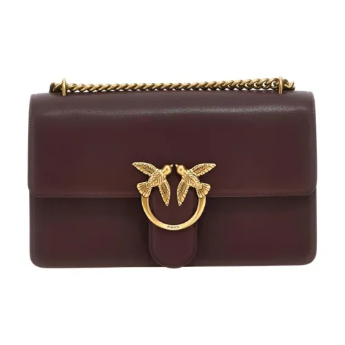 PINKO Телячья кожа Сумка через плечо Женская Коричневая