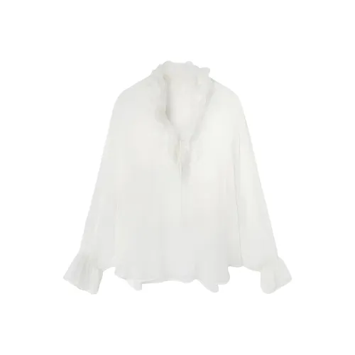 ERMANNO SCERVINO Шифон Рубашка Женская Белая