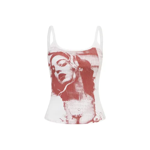 Ariseism Женские с принтом топ на бретелях летний горячая девушка облегающий крой топ женские