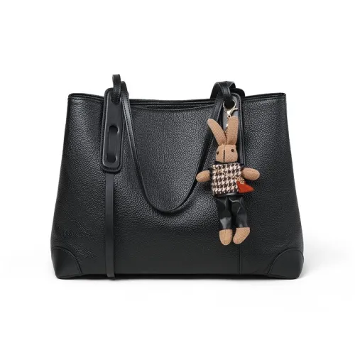 OUBOTE Сумка Tote из коровьей кожи сумка через плечо женская черная