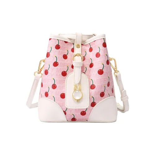 MIFFY ПУ (полиуретан) Ведрообразная сумка Сумка через плечо Стандартная Женская Розовая