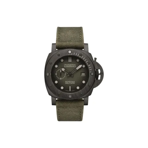 PANERAI Автоматический Механический Механизм Мужские Часы SUBMERSIBLE Collection 44 мм Зеленые