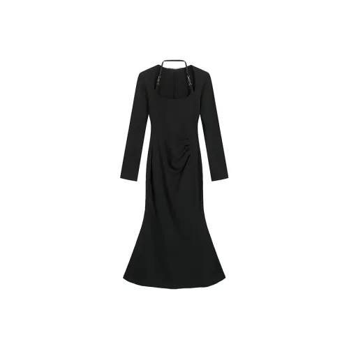 SNZX Длинное платье с длинным рукавом женское