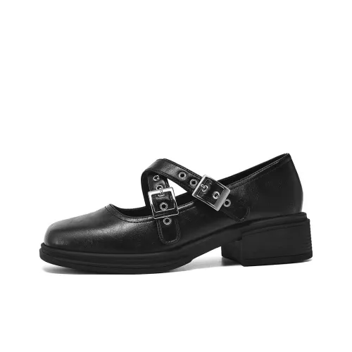 HLA Грубый каблук Туфли Мэри Джейн Женские