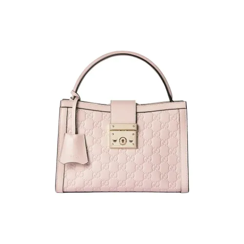 GUCCI Сумка через плечо с навесным замком кожа средний размер женская розовая