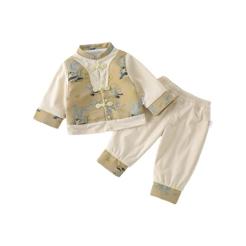 XiaoJinBu Светло-желтый Малыш Повседневная Спортивная Одежда