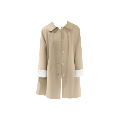 GEZITAI Светлый хаки Женская тренч-куртка