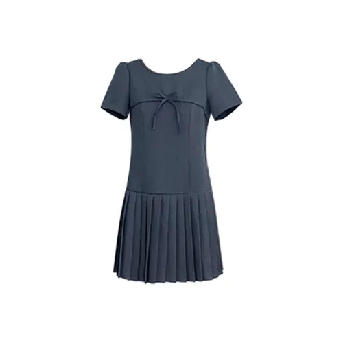 GRAYISMOON Короткое платье с короткими рукавами женское