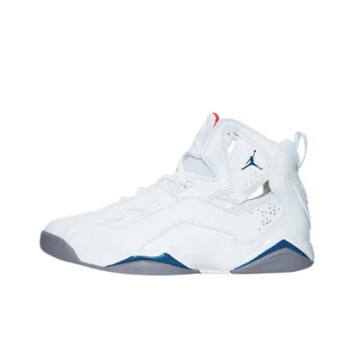 Джордан True Flight Винтажные Баскетбольные Кроссовки Мужские Белый Серый Синий