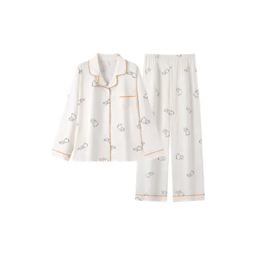 Gongdie Белый Женский Пижамный Комплект