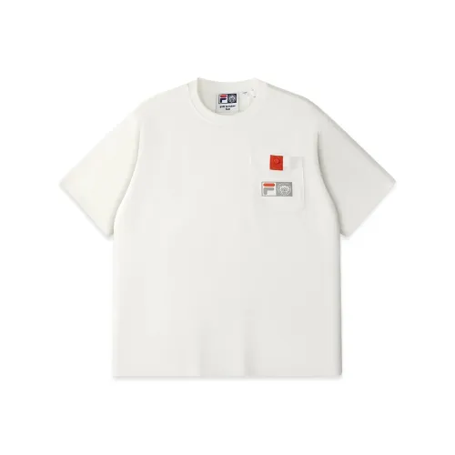 FILA FUSION X MR.DOODLE T-Shirt Унисекс Кокосовое молоко Белый