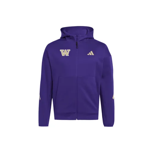 Adidas Washington Sportswear Huskies Full Zip Player Travel ZNE Sweatshirt Men's