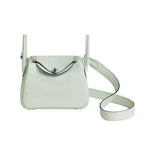 HERMES Lindy Swift Телячья кожа Сумка Мини Женская Вербена Мята