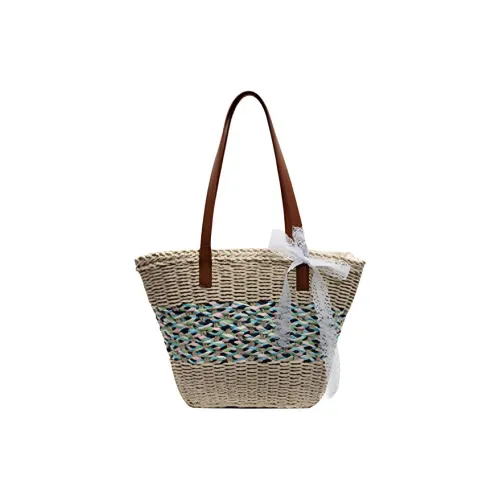 Iman's House Сумка через плечо из соломенной плетени Женская Экрю Хаки