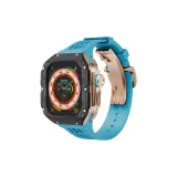 Розовый Титан Рамка - Синяя Полоска из Фторкаучука