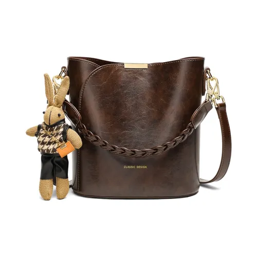 EBLAN Сумка через плечо из коровьей кожи сумка обычная женская кофейного черного цвета