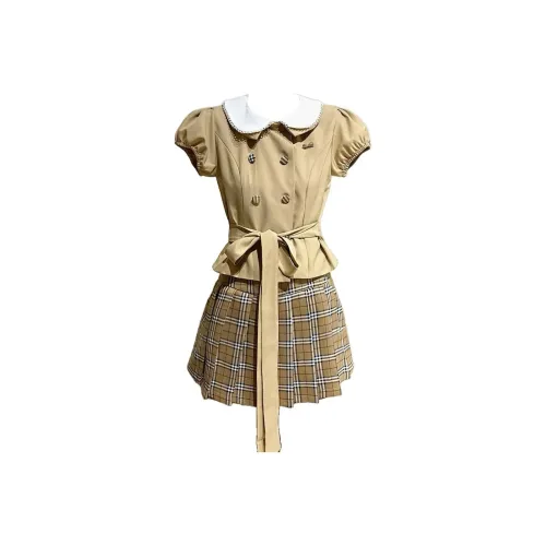 COVER TIME Khaki Женские Комплекты с Юбкой