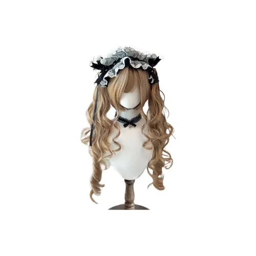 Northward Incline Барокко Женская Перука Lolita Съемная Cheek Нижняя Заколка Два Хвостика Кукла Стиль