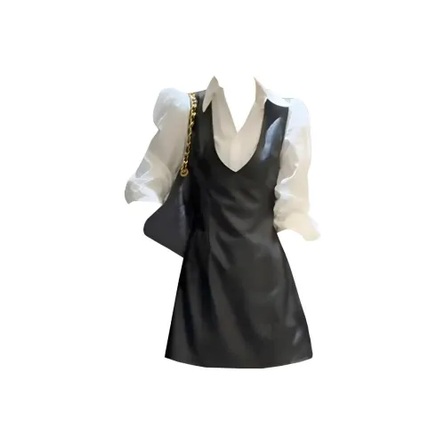 MARIE·COCO Рубашка + Подтяжки Юбка Женские Комплекты с Юбкой